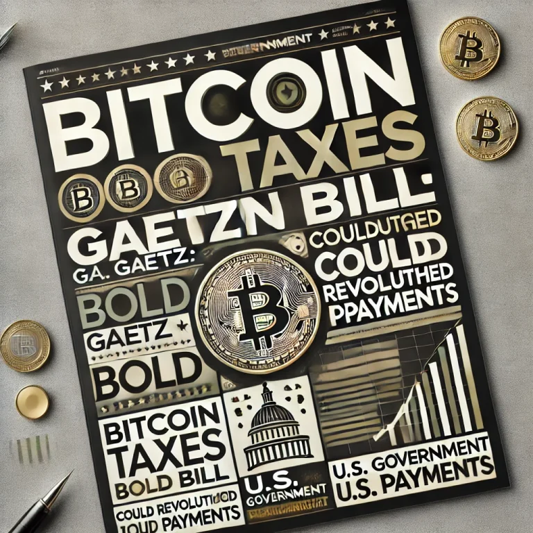 Bitcoin Taxes: Gaetz’s Bold Bill Could Revolutionize Payments