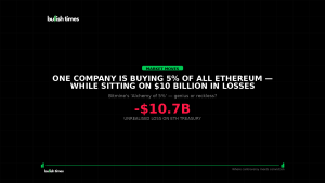 One Company Owns 4.7% of All Ethereum — and It’s Sitting on $10.7 Billion in Losses