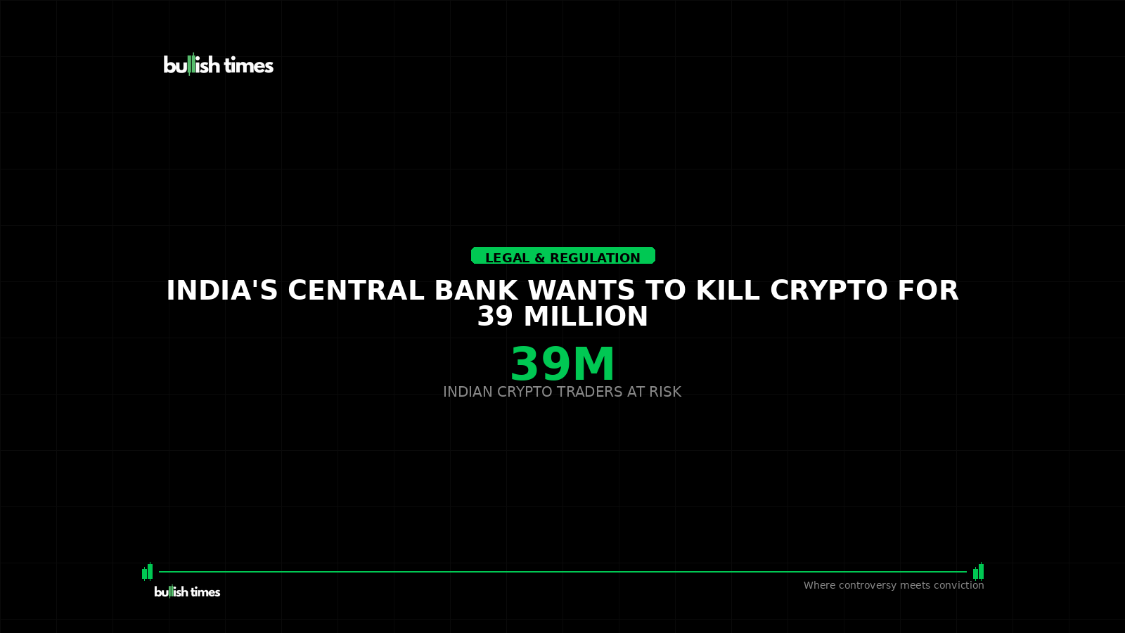 India’s Central Bank Wants to Kill Crypto for 39 Million Traders
