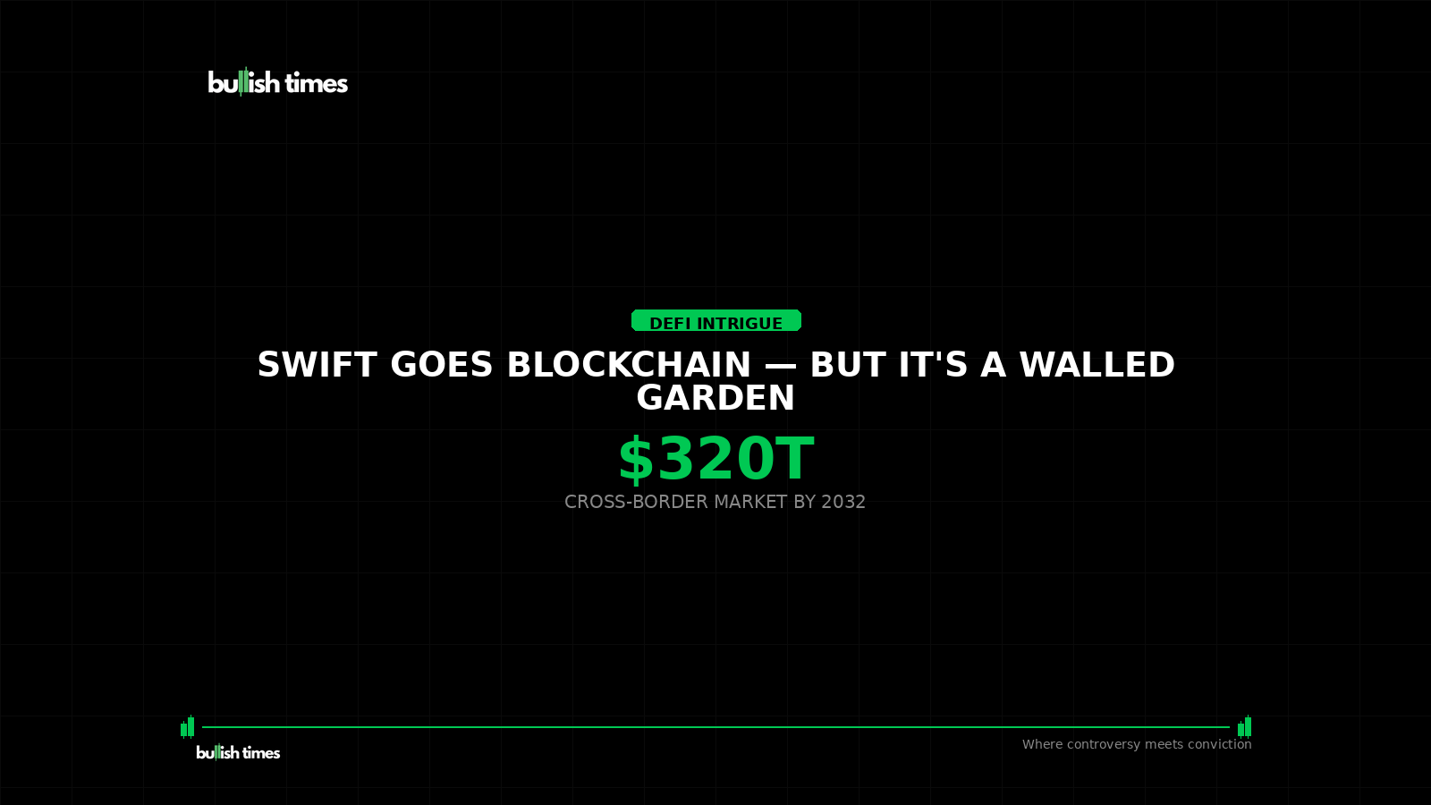 SWIFT’s Blockchain Is Here — And It’s the Walled Garden Crypto Always Feared