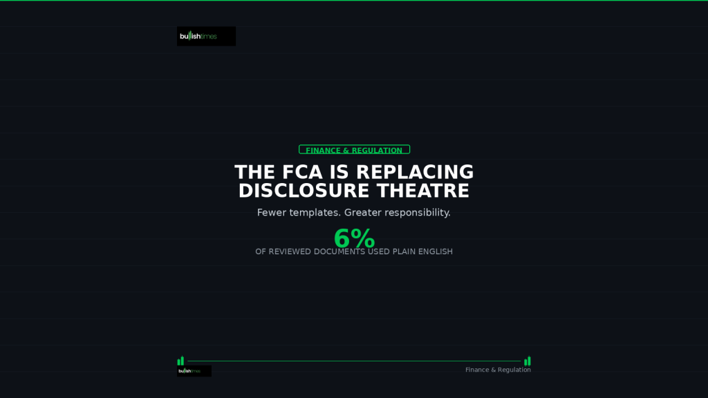 Financial Conduct Authority investment disclosure reform: only 6% of reviewed documents used plain English