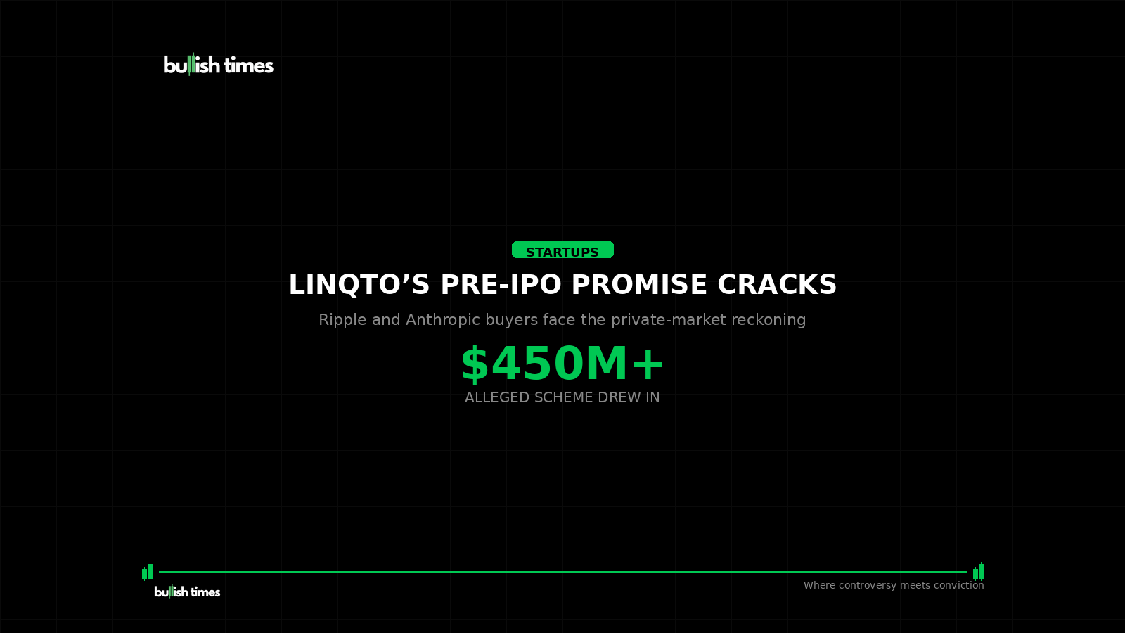 Bullish Times feature image: Linqto’s pre-IPO promise cracks