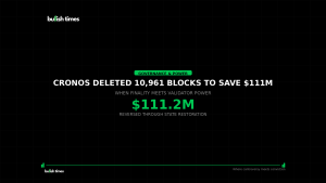 Cronos Saved $111.2m by Deleting 10,961 Blocks. That Is the Point.